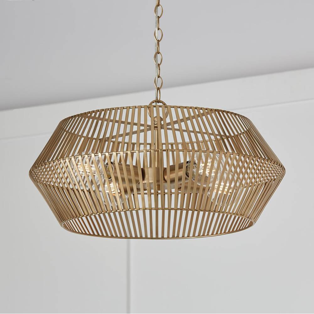 Capital Lighting 330341MA Matte Brass 22''w X 11.50''h 4-light Angular Metal Pendant In Matte Brass Image 5
