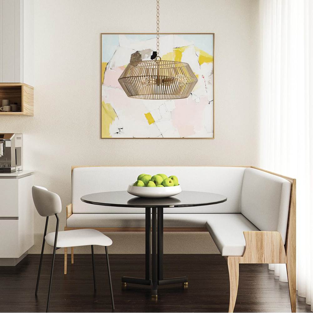 Capital Lighting Kaiya 22''w X 11.50''h 4-light Angular Metal Pendant In Matte Brass