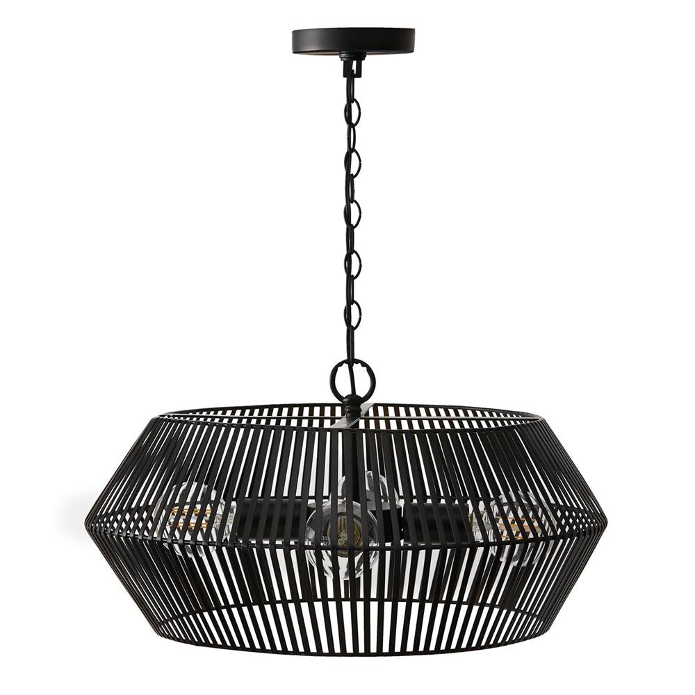 Capital Lighting 330341MB Matte Black 22''w X 11.50''h 4-light Angular Metal Pendant In Matte Black Image 3