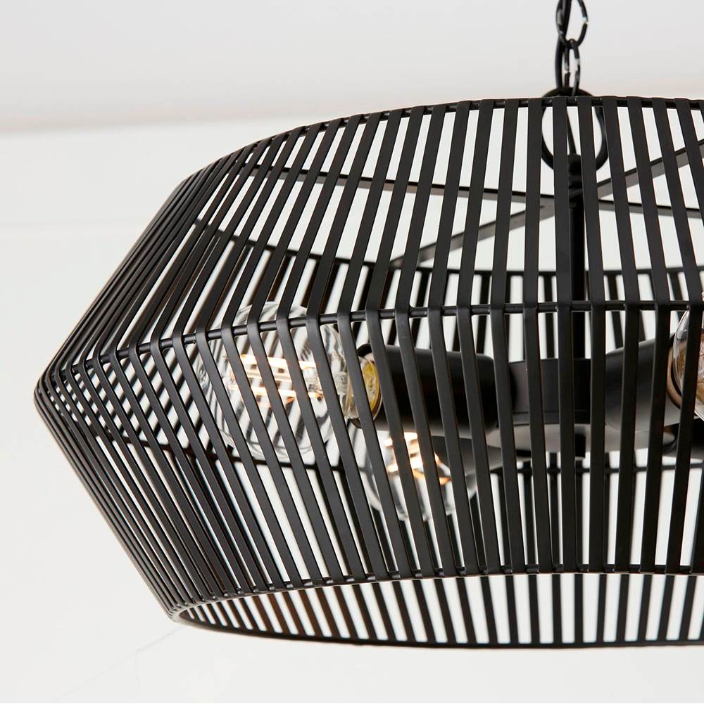 Capital Lighting 330341MB Matte Black 22''w X 11.50''h 4-light Angular Metal Pendant In Matte Black Image 4