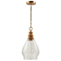 Capital Lighting 330413LW Light Wood,Patinaed Brass 8.5'' W X 16'' H 1-light Pendant With Light Wood Finial In Patinaed Brass Image 1