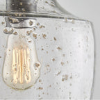 Capital Lighting 330414PW Dark Pewter 9'' W X 14'' H 1-light Stone Seeded Glass Pendant In Pewter Image 3