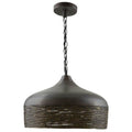 Capital Lighting 330512GI Grey Iron 17'' W X 13'' H 1-light Pendant In Grey Iron With Intricately Hand-wound Steel Wire And Brass Speckling Image 1
