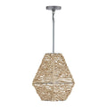 Capital Lighting Finley 10.5'' W X 16.5'' H 1-light Woven Natural Jute Pendant In Grey