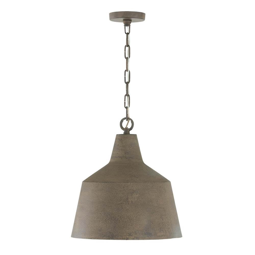Capital Lighting 335311CY Clay 15.50''w X 17''h Quarry 1-light Tapered Metal Pendant In Clay Image 1