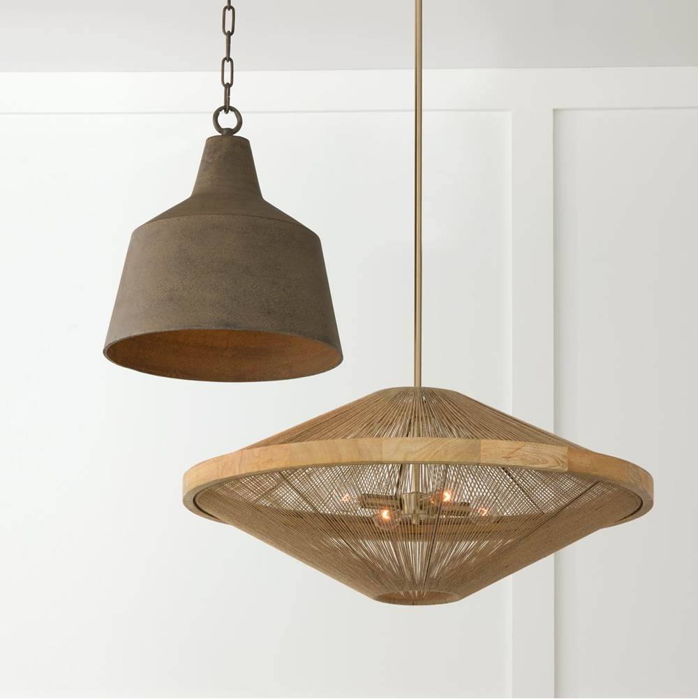 Capital Lighting 335311CY Clay 15.50''w X 17''h Quarry 1-light Tapered Metal Pendant In Clay Image 3