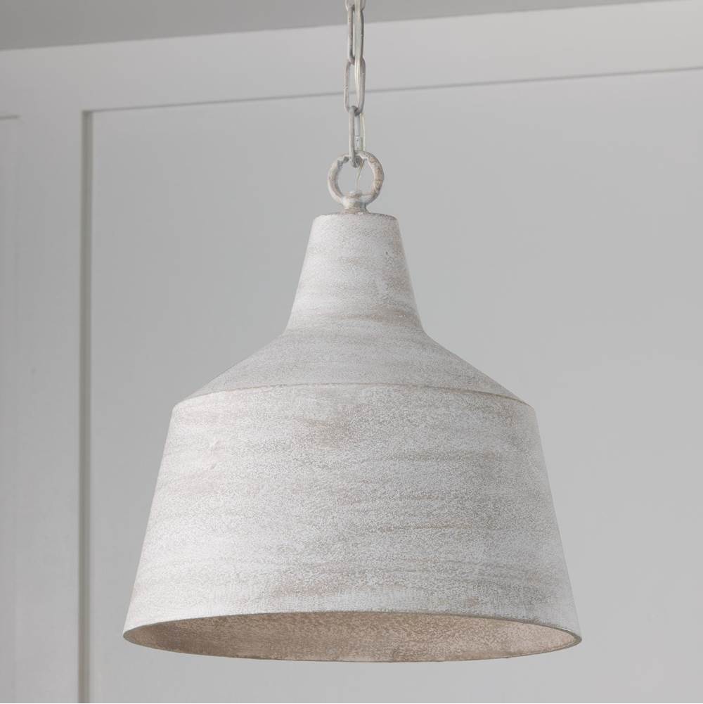 Capital Lighting Quarry 15.50''w X 17''h Quarry 1-light Tapered Metal Pendant In Clay