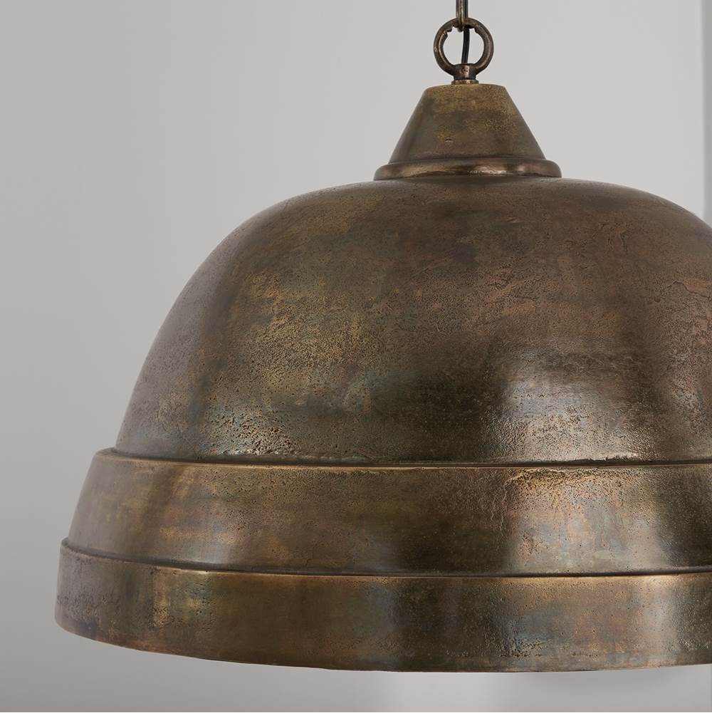 Capital Lighting Sedona 28'' W X 20'' H 1-light Sand-cast Bell Pendant In Oxidized Brass