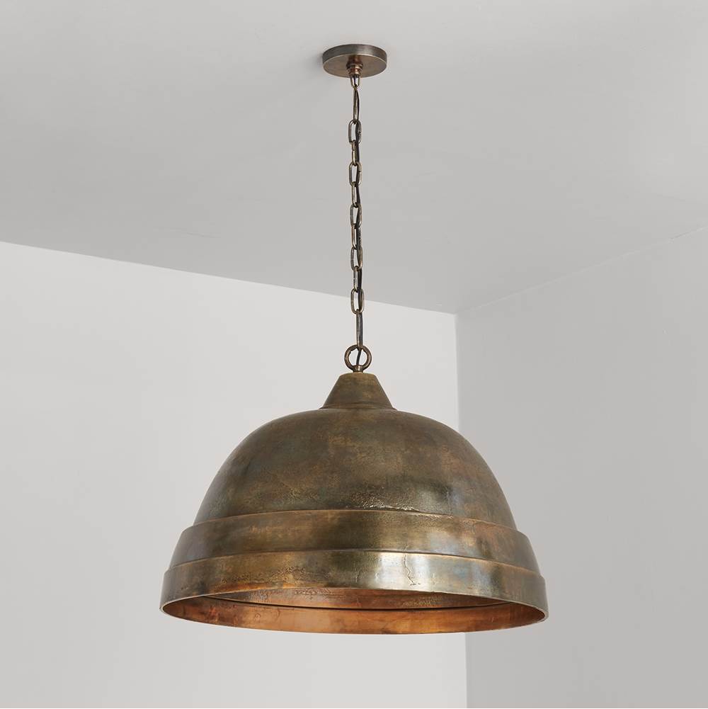 Capital Lighting 335313XB Oxidized Brass 28'' W X 20'' H 1-light Sand-cast Bell Pendant In Oxidized Brass Image 3