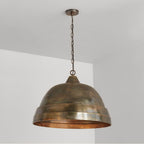 Capital Lighting 335313XB Oxidized Brass 28'' W X 20'' H 1-light Sand-cast Bell Pendant In Oxidized Brass Image 3