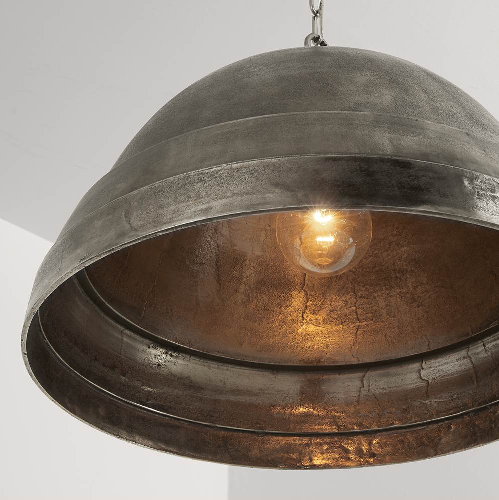 Capital Lighting Sedona 28'' W X 20'' H 1-light Sand-cast Bell Pendant In Oxidized Brass