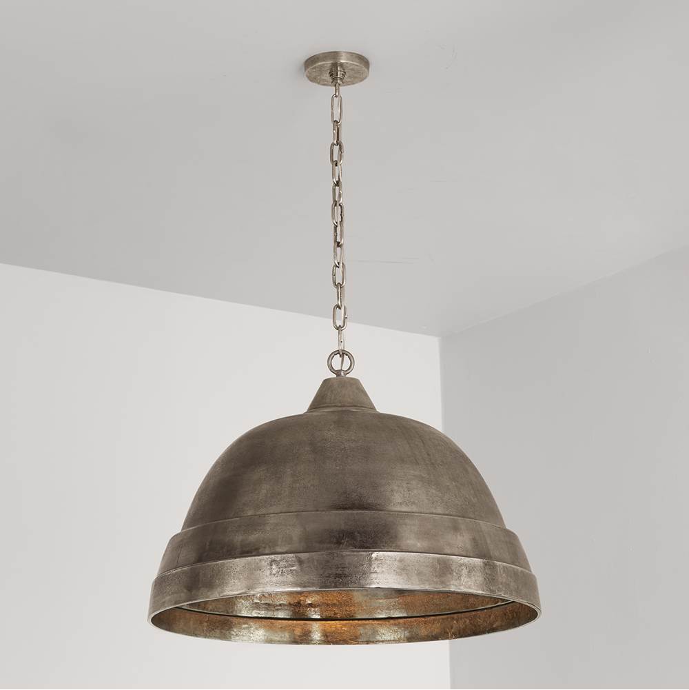 Capital Lighting 335313XN Oxidized Nickel 28'' W X 20'' H 1-light Sand-cast Bell Pendant In Oxidized Nickel Image 3
