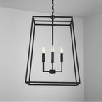 Capital Lighting 337341BI Black Iron 21'' W X 29'' H 4-light Lantern Foyer Pendant In Black Iron Image 3