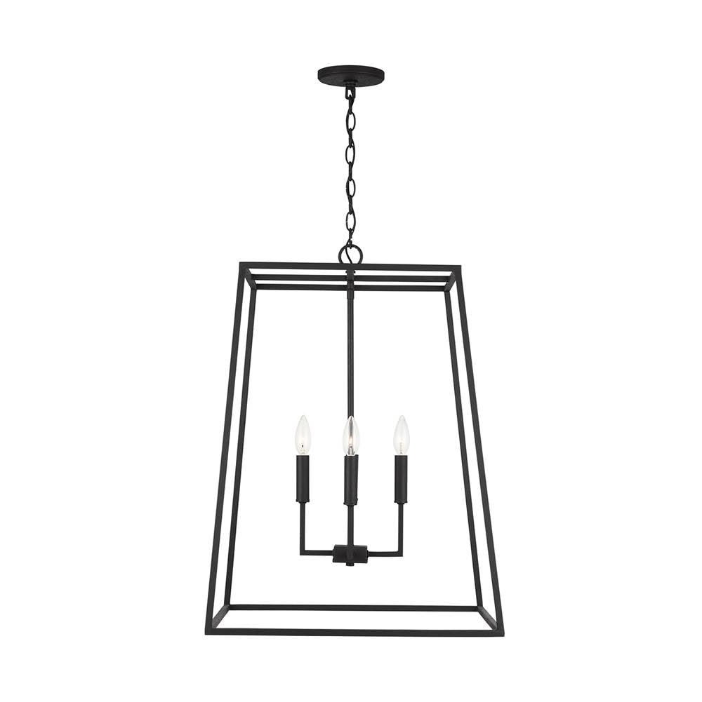 Capital Lighting 337341BI Black Iron 21'' W X 29'' H 4-light Lantern Foyer Pendant In Black Iron Image 2