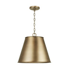 Capital Lighting 337811AD Aged Brass 16'' W X 14.5'' H 1-light Cone Pendant In Aged Brass With Metal Shade Image 1