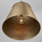 Capital Lighting 337811AD Aged Brass 16'' W X 14.5'' H 1-light Cone Pendant In Aged Brass With Metal Shade Image 4
