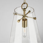Capital Lighting 338316AD Aged Brass 11'' W X 18.5'' H 1-light Clear Prismatic Glass Pendant In Aged Brass Image 4