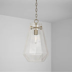 Capital Lighting 338316AD Aged Brass 11'' W X 18.5'' H 1-light Clear Prismatic Glass Pendant In Aged Brass Image 3
