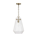 Capital Lighting 338316AD Aged Brass 11'' W X 18.5'' H 1-light Clear Prismatic Glass Pendant In Aged Brass Image 2