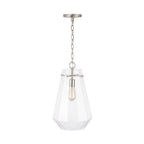 Capital Lighting Lee 11'' W X 18.5'' H 1-light Clear Prismatic Glass Pendant In Aged Brass