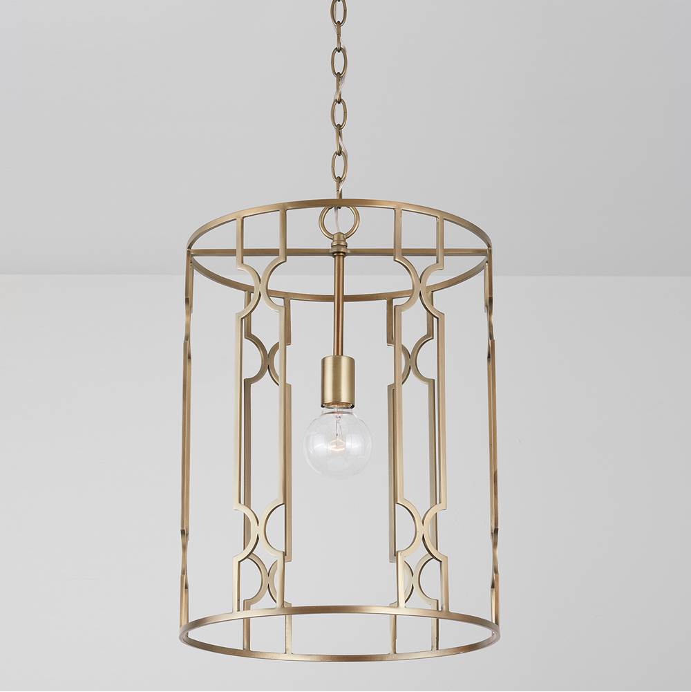 Capital Lighting 338911AD Aged Brass 14'' W X 20'' H 1-light Pendant In Aged Brass Image 3