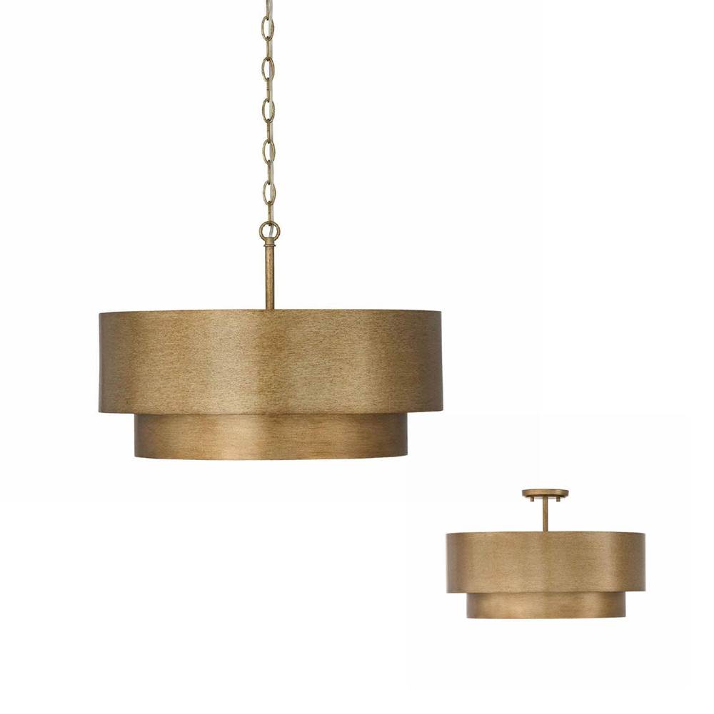 Capital Lighting 339041ML Mystic Luster 21'' W X 9'' H 4-light Dual Mount Tiered Pendant In Mystic Luster Image 1