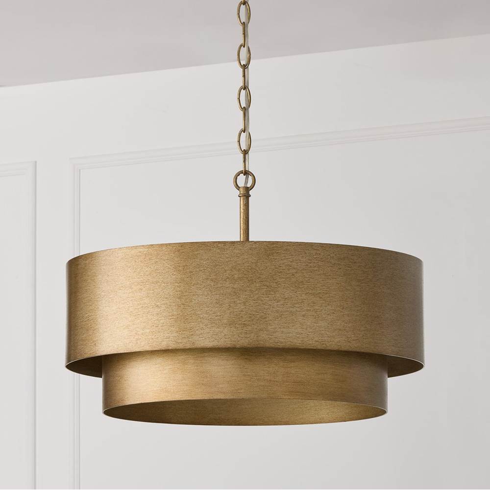 Capital Lighting 339041ML Mystic Luster 21'' W X 9'' H 4-light Dual Mount Tiered Pendant In Mystic Luster Image 7