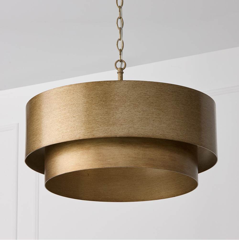 Capital Lighting 339041ML Mystic Luster 21'' W X 9'' H 4-light Dual Mount Tiered Pendant In Mystic Luster Image 3