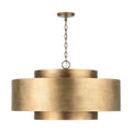 Capital Lighting Jude 30'' W X 17'' H 9-light Metal Drum Pendant In Mystic Luster