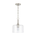 Capital Lighting 339311BN Brushed Nickel 10'' W X 14'' H 1-light Clear Seeded Glass Pendant In Brushed Nickel Image 1