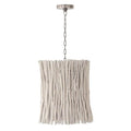 Capital Lighting 340242PP Brushed Pewter 15.5'' W X 18'' H 4-light Medium Pendant In Brushed Pewter Made With Handcrafted Eucalyptus Image 1