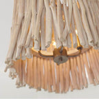 Capital Lighting Cara 15.5'' W X 18'' H 4-light Medium Pendant In Brushed Pewter Made With Handcrafted Eucalyptus