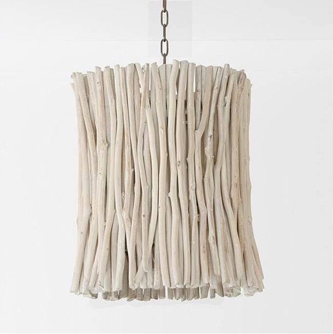 Capital Lighting 340242PP Brushed Pewter 15.5'' W X 18'' H 4-light Medium Pendant In Brushed Pewter Made With Handcrafted Eucalyptus Image 2