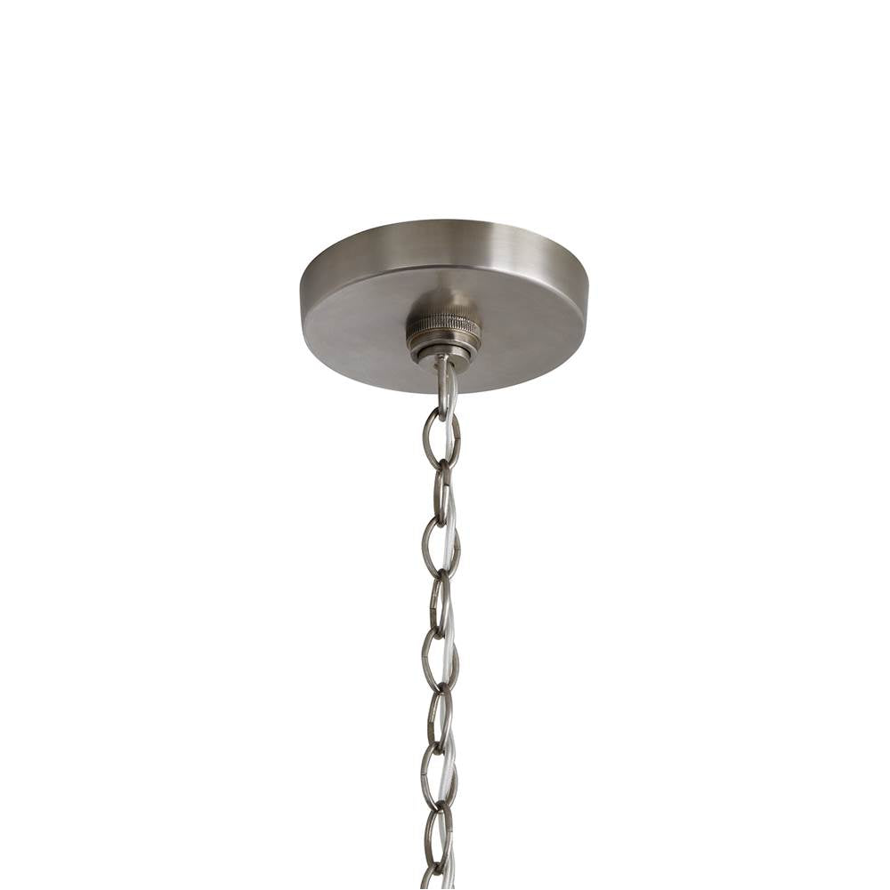 Capital Lighting Connor 8'' W X 19.5'' H 1-light Cone Pendant With Black Wash Wood And Stone Seeded Glass In Matte Nickel