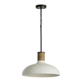 Capital Lighting 340612PW Dark Pewter 17.5'' W X 11.5'' H 1-light Cloche Bell Pendant In Pewter With Soft White Ceramic Shade And Natural Jute Rope Accent Image 1