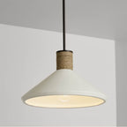 Capital Lighting 340613PW Dark Pewter 18'' W X 10.5'' H 1-light Cone Pendant In Pewter With Soft White Ceramic Shade And Natural Jute Rope Accent Image 2