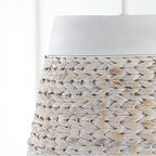 Capital Lighting Tallulah 18'' W X 18'' H 4-light Medium Pendant In White Chalk Wash Made With Handcrafted Mango Wood And Water Hyacinth