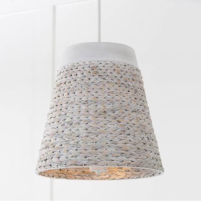 Capital Lighting 343941HW Chalk Wash 18'' W X 18'' H 4-light Medium Pendant In White Chalk Wash Made With Handcrafted Mango Wood And Water Hyacinth Image 2