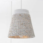 Capital Lighting 343941HW Chalk Wash 18'' W X 18'' H 4-light Medium Pendant In White Chalk Wash Made With Handcrafted Mango Wood And Water Hyacinth Image 2