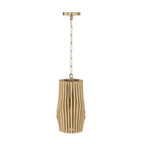 Capital Lighting 344613BWB Blonde Wood,Matte Brass 8.75'' W X 17.25'' H 1-light Pendant In Matte Brass And Handcrafted Blonde Mango Wood Image 2