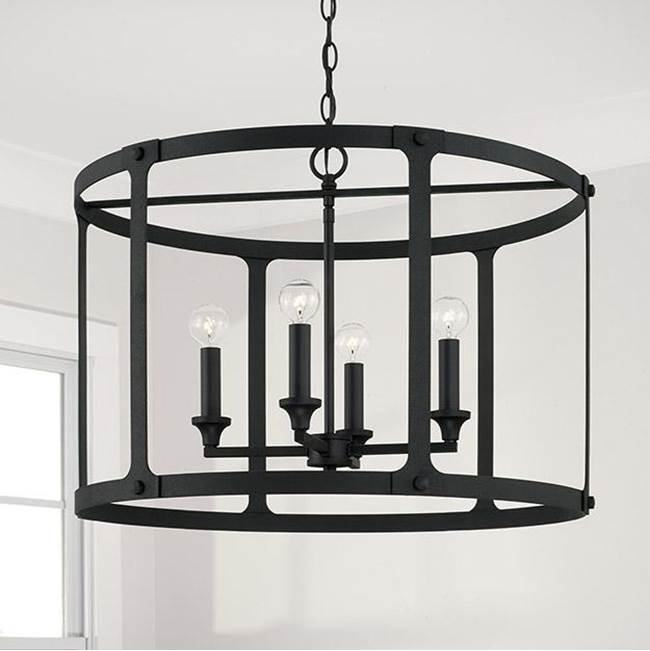Capital Lighting 344941BI Black Iron 25'' W X 18'' H 4-light Large Pendant In Black Iron Image 2