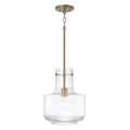 Capital Lighting 345111AD Aged Brass 11'' W X 15'' H 1-light Pendant In Aged Brass With Clear Fluted Glass Image 1