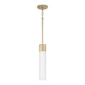 Capital Lighting 346211SF Soft Gold 3'' W X 16.5'' H 1-light Mini Pendant In Soft Gold With Soft White Glass Image 1