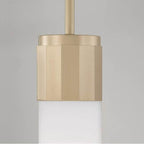 Capital Lighting Sutton 3'' W X 16.5'' H 1-light Mini Pendant In Soft Gold With Soft White Glass