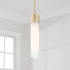 Capital Lighting 346211SF Soft Gold 3'' W X 16.5'' H 1-light Mini Pendant In Soft Gold With Soft White Glass Image 2