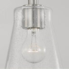 Capital Lighting Baker 5.5'' W X 8'' H 1-light Mini Pendant In Aged Brass With Clear Seeded Glass