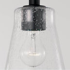Capital Lighting Baker 5.5'' W X 8'' H 1-light Mini Pendant In Aged Brass With Clear Seeded Glass