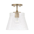Capital Lighting 346912AD Aged Brass 10.5'' W X 11'' H 1-light Small Pendant In Aged Brass With Clear Seeded Glass Image 1