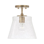 Capital Lighting 346912AD Aged Brass 10.5'' W X 11'' H 1-light Small Pendant In Aged Brass With Clear Seeded Glass Image 1
