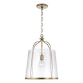 Capital Lighting 347011AD Aged Brass 14'' W X 19'' H 1-light Pendant In Aged Brass With Clear Seeded Glass Image 1